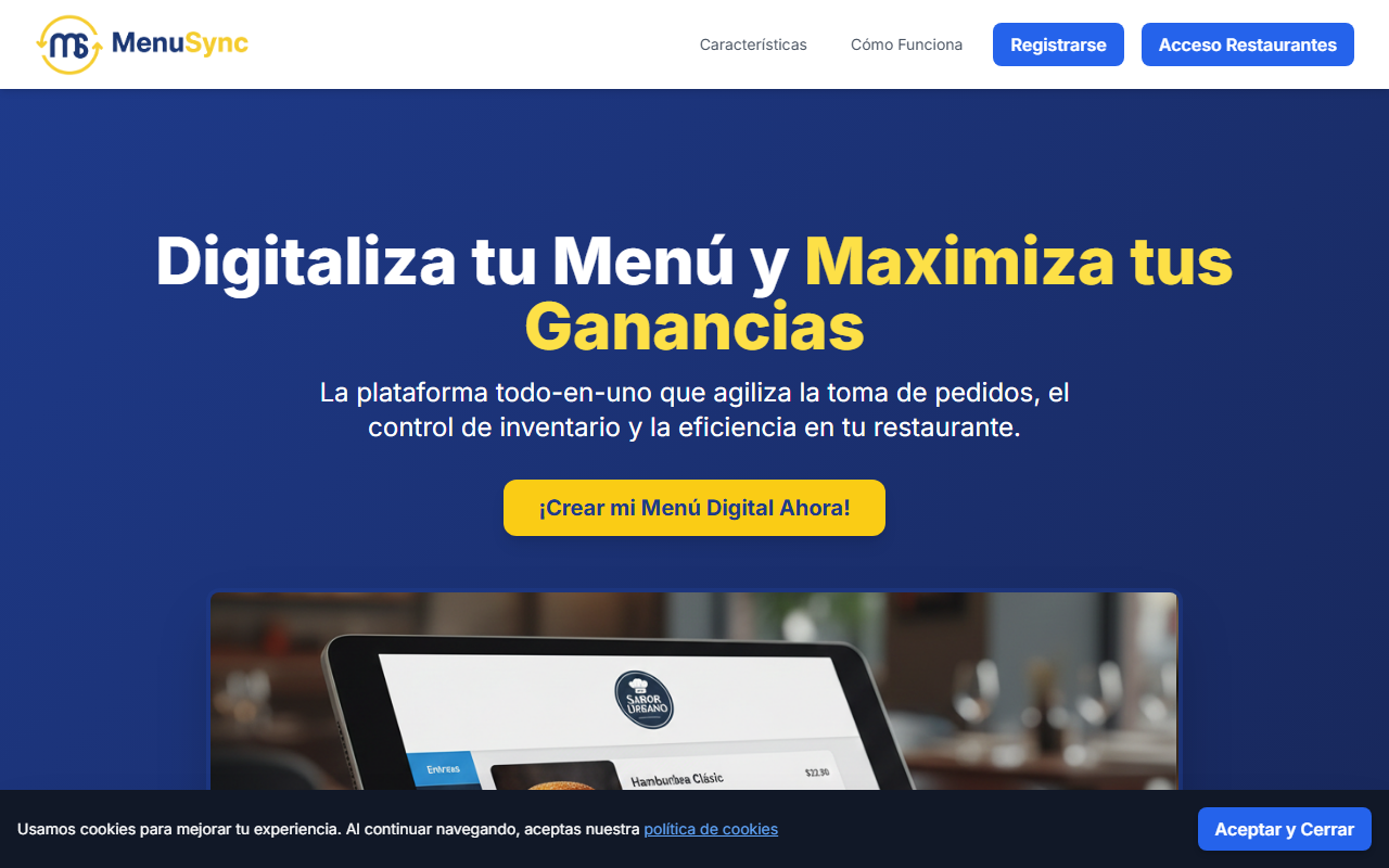 Vista previa de MenuSync