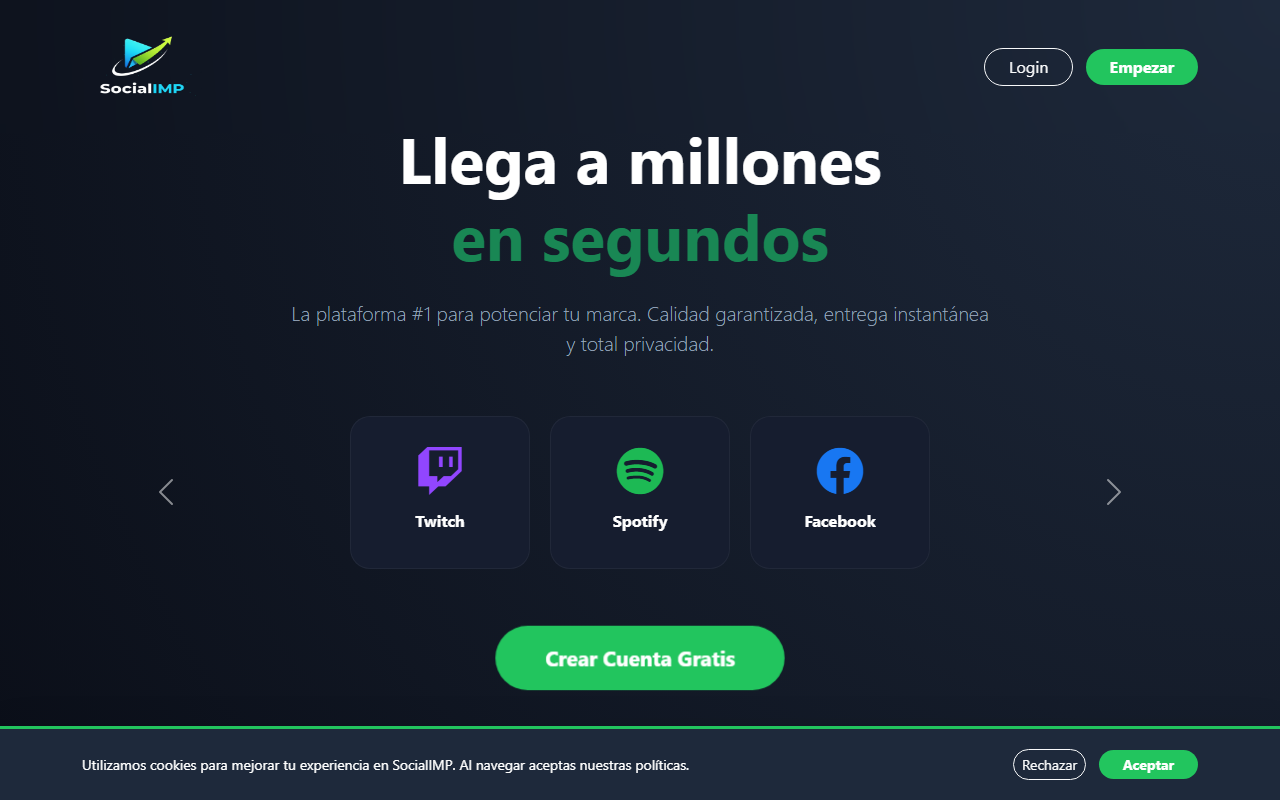 Vista previa de SocialImp